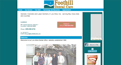 Desktop Screenshot of foothilldental.com