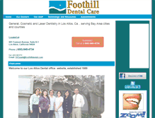 Tablet Screenshot of foothilldental.com